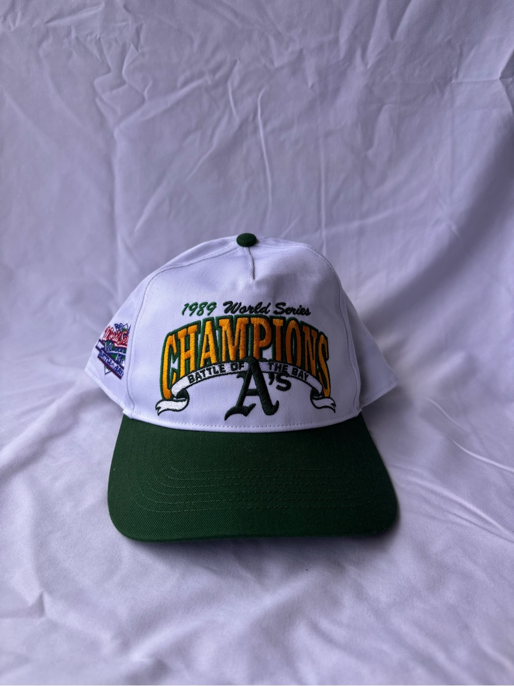 1989 World Series Champions Oakland Athletics White & Green Baseball Cap